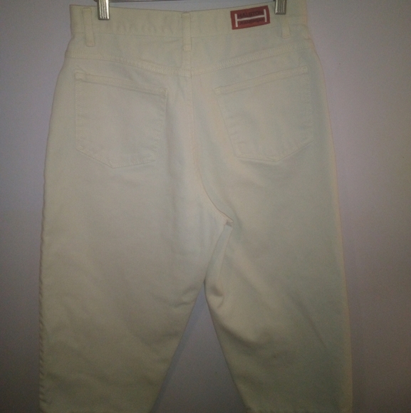 Khaki Denim Halston Jeanswear Cropped Pants Capri Jeans Sz 6 - Picture 10 of 15